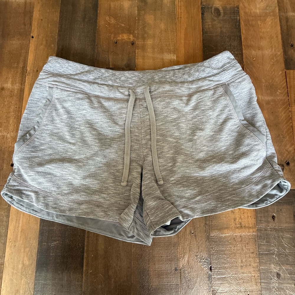 Athleta Gray Athletic Shorts with Drawstring Waistband